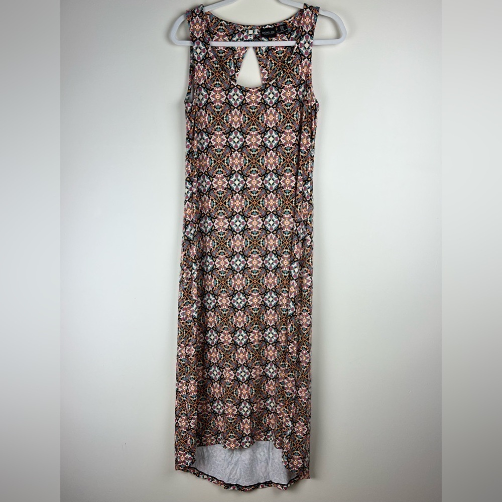 Rachel Zoe | Boho Sleeveless Stretchy Soft Geometric Maxi High-Low Hem | M